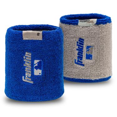 Imagem de Franklin Sports Pulseiras MLB - Xvent - Beisebol + Softball - 10 cm - Respirável + Durável - Royal/Cinza 10 cm