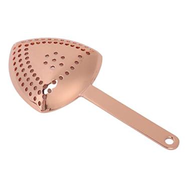 Imagem de Coador de coquetel, filtro fino antiferrugem decorativo profissional para bebidas triangulares para bar em casa festa(Banhado a Cobre)