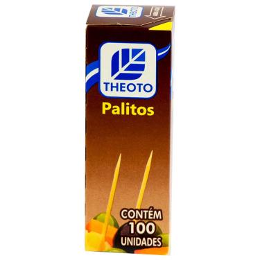 Imagem de Palito de Dente Madeira Theoto 100 Unidades 300407