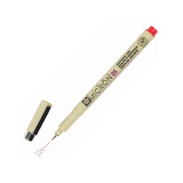 Imagem de Caneta Nanquim Pigma Micron Sakura Ponta 0,5mm cor Vermelha
