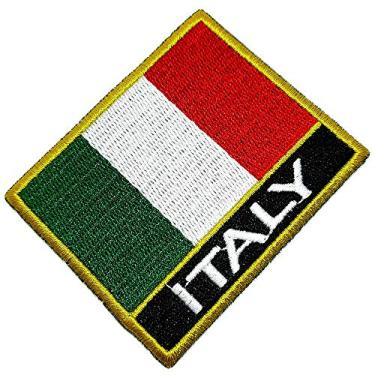 Imagem de BP0030NT 01 BR44 Bandeira país Itália Patch Bordada passar a ferro ou costura