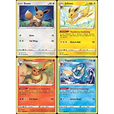 Imagem de Jolteon Flareon Vaporeon Eevee - Vivid Voltage - Evoltuion Pokemon Card Lot - Rare 4 Card Set - 047/185-026/185-030/185