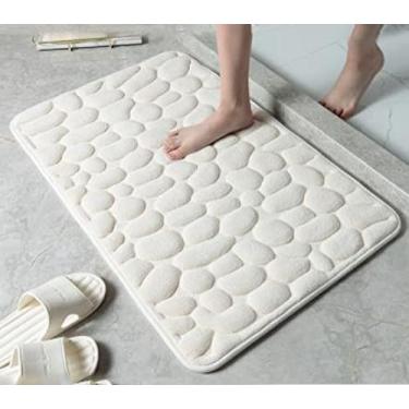 Imagem de SHENGANG Tapete Banheiro Casa Chuveiro Algodão Tapete de Banho Corredor Coral Fleece Absorção de Água Tapete Cozinha Piso,10,40x60cm