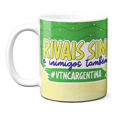 Imagem de Caneca Rivais Sim Inimigos Também Brasil Argentina Simpsons (Branca)