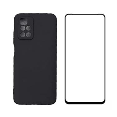Imagem de Capa Case Anti Impacto Aveludada Preta + Película 3D 9D Xiaomi Redmi 10 (Redmi 10)