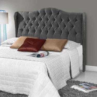 Imagem de Cabeceira King Estofada Dubai Cinza