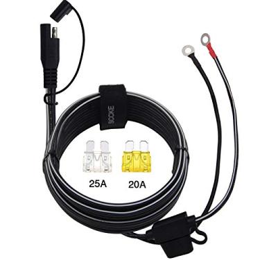 Imagem de SCCKE Terminal de anel 14 AWG de 3 m para conjunto de conexão/desconexão rápida, fusível 20 A