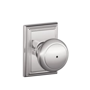 Imagem de Schlage Maçaneta de privacidade Lock Company F40AND625ADD Addison Collection Andover, cromo brilhante