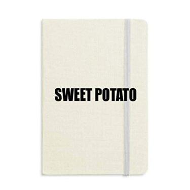 Imagem de Caderno de batata doce alimentos vegetais capa dura diário clássico presente A5