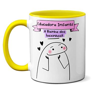 Imagem de Caneca Educadora Infantil Rainha Dos Baixinhos Fofa Criativa (Amarela)