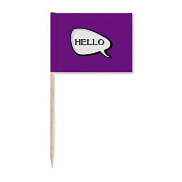 Imagem de Marcadores de palito de palito, Happy Greetings, marcador para decoração de festa