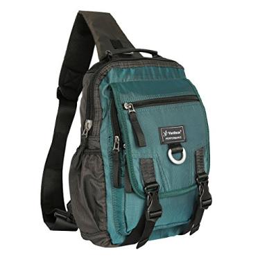 Imagem de Mochila de ombro Vanlison com alça transversal, Dark Green, Large
