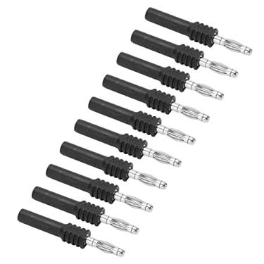 Imagem de 10PCS J.20025 Banana Plugue de Latão Banana Conector Adaptador Banana Plug Connector 4mm Macho para 2mm Fêmea Adaptador de Multímetro para a Indústria (Preto)