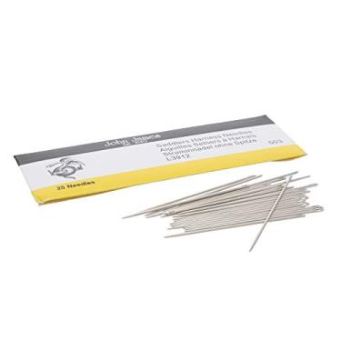 Imagem de John James Saddlers Harness Needles, Size 003, 54mm in Length and 1.02mm in Diameter, Pack of 25, Large, Rounded Point, Use for All Hand Stitched Leather Craft Work and Harness/Saddle Repairs
