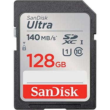 Imagem de SanDisk Cartão de memória Ultra SDXC UHS-I de 128 GB - até 140 MB/s, C10, U1, Full HD, cartão SD - SDSDUNB-128G-GN6IN