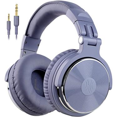 Imagem de OneOdio Fone de ouvido supra-auricular, fones de ouvido graves com fio e driver de 50 mm, fones de ouvido leves dobráveis com porta de compartilhamento e microfone para gravação, monitoramento,