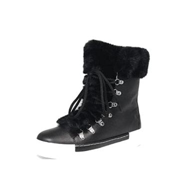 Imagem de Cecelia New York Seymore Botas modernas de camurça oliva com cadarço, Preto envelhecido, 8