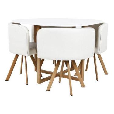 Imagem de Conjunto Mesa De Jantar + 4 Cadeiras Compact Comfort - Ibiza - Just Ho