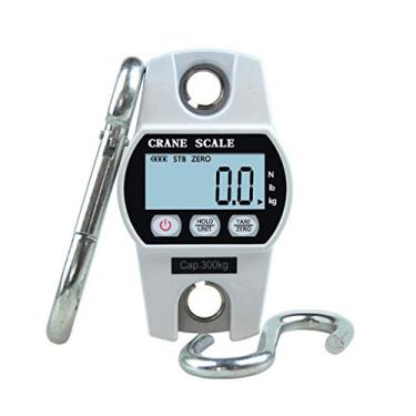 Imagem de pequena balança de cozinha eletrônico digital guindaste scalefood duty compact pendurado alumínio de alta precisão pendurado pequeno gancho eletrônico portátil 300kg / 100g