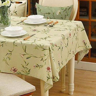 Imagem de toalha de mesa retângulo tecido impressão design qualidade capa de mesa durável decorações de casamento bainha bege 90 × 140 cm