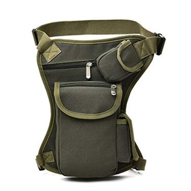 Imagem de Elonglin Bolsa tática masculina de lona para caminhadas de motocicleta acampamento, Army Green, 32*23*6CM, Macio
