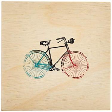 Imagem de Arte Maníacos Quadro Decorativo em Madeira Bike Fundo Branco - 46x32,5cm