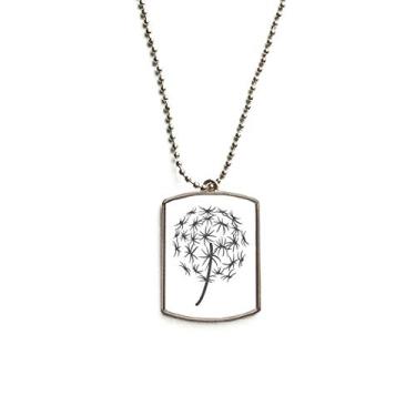 Imagem de DIYthinker Colar com pingente de estrela de dente-de-leão para animais de estimação com corrente de aço inoxidável