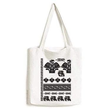 Imagem de Bolsa sacola de lona com desenho de faraó do Egito bolsa de compras casual bolsa de mão