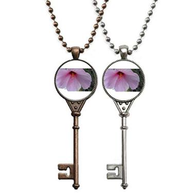 Imagem de OFFbb-USA Focusing Pink Flower Scenery Fotografia Chaveiro Colar Pingente Joias Decoração de Casal