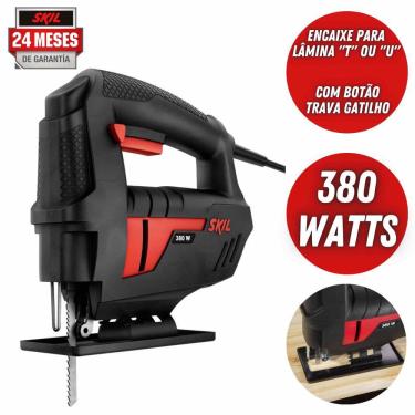Imagem de Serra Tico Tico Elétrica Skil 4380 380W 220V Com 4 Ângulos de Corte em Alumínio, Madeira e Aço