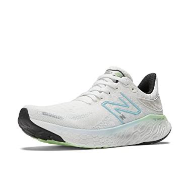 Imagem de New Balance Tênis de corrida feminino Fresh Foam X 1080 V12, Aura branco/azul alvejante/verde, 5