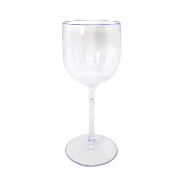 Imagem de 12 Taças De Vinho Acrílico Cristal Translúcido 280 Ml Cor:Cristal