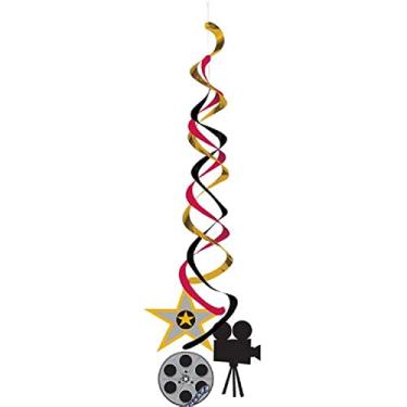 Imagem de Enfeites metálicos de luxo para pendurar, carretel Hollywood