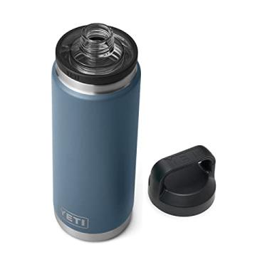 Imagem de Garrafa YETI Rambler de 740 ml, à prova de vazamento, isolamento a vácuo, aço inoxidável com Chug Cap, azul Nordic