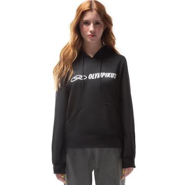 Imagem de Blusa Olympikus de Moletom Hoddie Feminino - Preto-Feminino