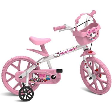 Imagem de Bicicleta Aro 14 Com Rodinhas Hello Kitty Bandeirante - 3344