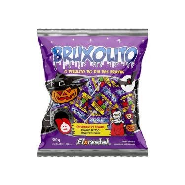 Imagem de Pirulito Tatuagem Bruxolito Dia das Bruxas Halloween 500g