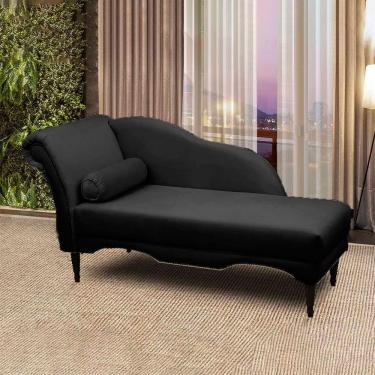 Imagem de Chaise Longue Divã Copenhagen Veludo Preto 160 Speciale Home