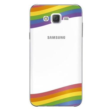Imagem de Capa Case Capinha Samsung Galaxy  J7 Arco Iris Faixas - Showcase