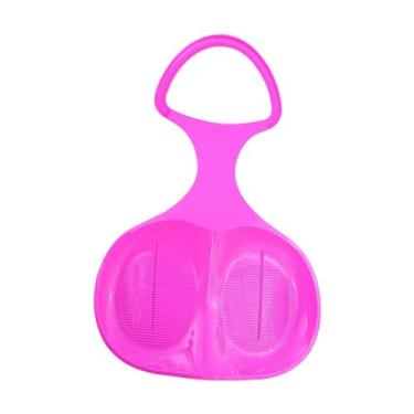 Imagem de UGPLM Trenó de neve trenó durável tobogã grama deslizante trenó downhill trenó luge para meninos meninas crianças adultos, Rosa escuro