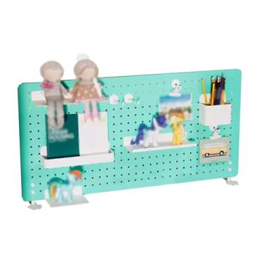 Imagem de Painel Porta-Ferramentas Kit de pegboard de metal, vertical ou montado na parede, 2 tipos de pegboard organizador de instalação, pegboard de mesa para sala de jogos de estudo (Color : Blue, Size : 4