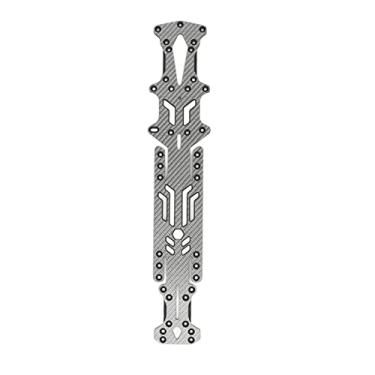 Imagem de Suporte de Bateria para Chassi de Fibra de Carbono, Leve, Flexível, Aumento de Gravidade Traseira, Placa de Chassi de Carro Rc, Ajuste Perfeito para Carro 1/10 Rc (SSG Prata)