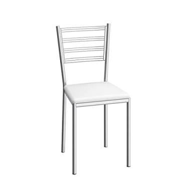 Imagem de Cadeira com Encosto Cromada Dallas C152 - Branco