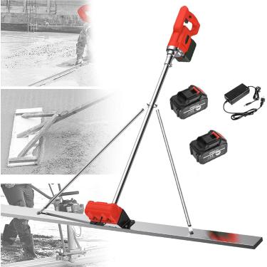 Imagem de Máquina vibratória para mesa de concreto, vibrador elétrico de concreto com motor sem escova, nivelador vibratório de cimento com bateria de lítio, máquina de acabamento liso de superfície d