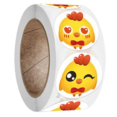 Imagem de Abaodam 1 Rolo De 500 Unidades Etiqueta Autocolante Decoração De Adesivo De Parede Adesivos De Páscoa De Pintinhos Adesivos De De Páscoa Envelope Presentes Filho Brinquedo Janela Papel