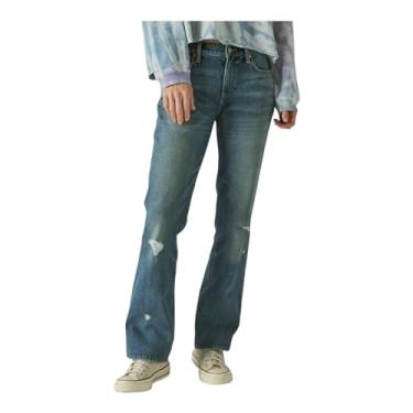 Imagem de Lucky Brand Calça jeans feminina cintura média Easy Rider Bootcut, Cativar Dest, 28W / 32L