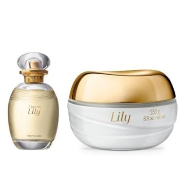 Imagem de Combo Lily Desodorante Colônia 75ml e Creme Acetinado Hidratante 250g