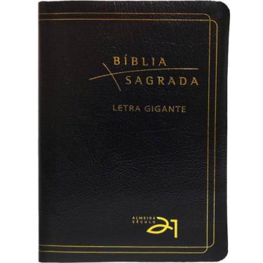 Imagem de Bíblia A21 Letra Gigante Luxo - Couro Bonded Preta