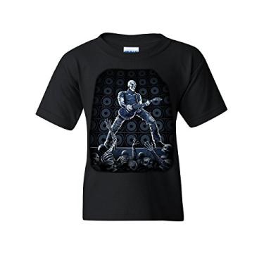 Imagem de Camiseta infantil Mosh Pit Death Black Metal Skulls Hard Rock Slam Moshing, Preto, M