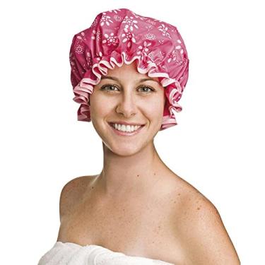 Imagem de Touca de Banho Estampada, Ricca, Azul/Rosa